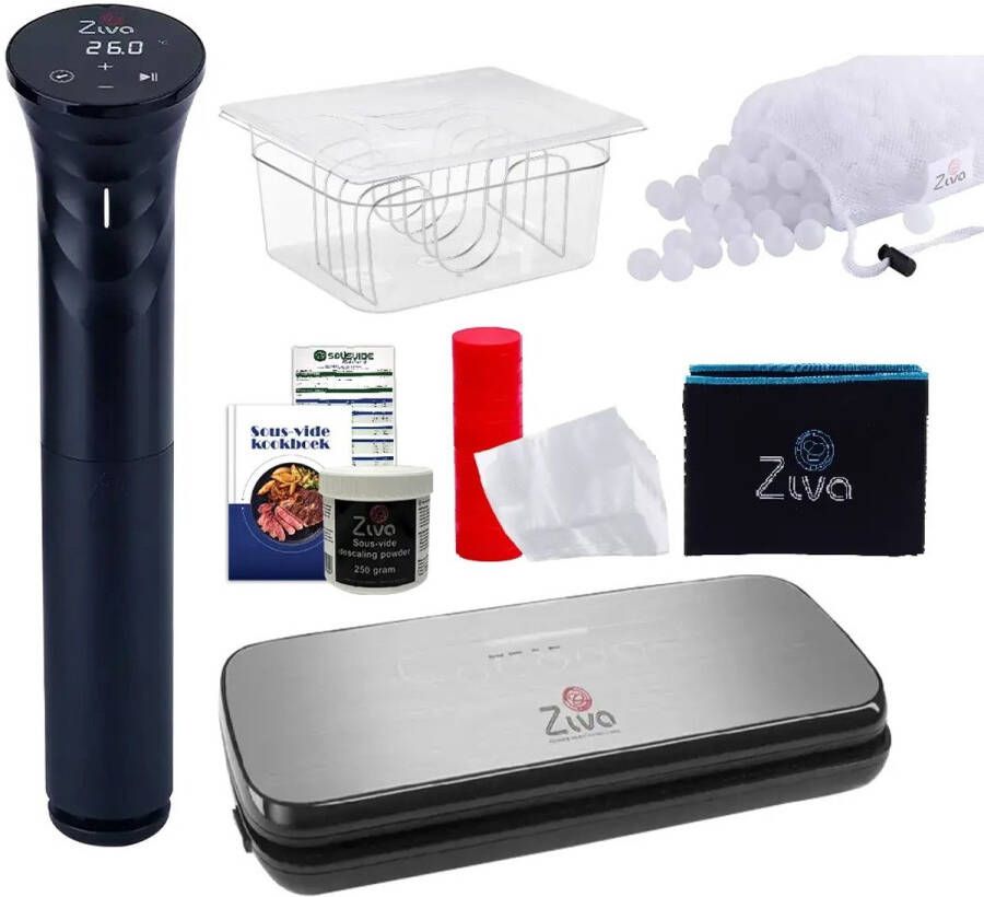 Ziva Sousvide Mega Bundel Savant + OneTouch + Sous Vide Waterbak 12 liter + Accessoires