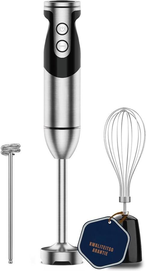 Quvo Milkshake Machine Milkshake Maker Smoothie Maker Zwart Zilver 7cm x 7cm x 30cm