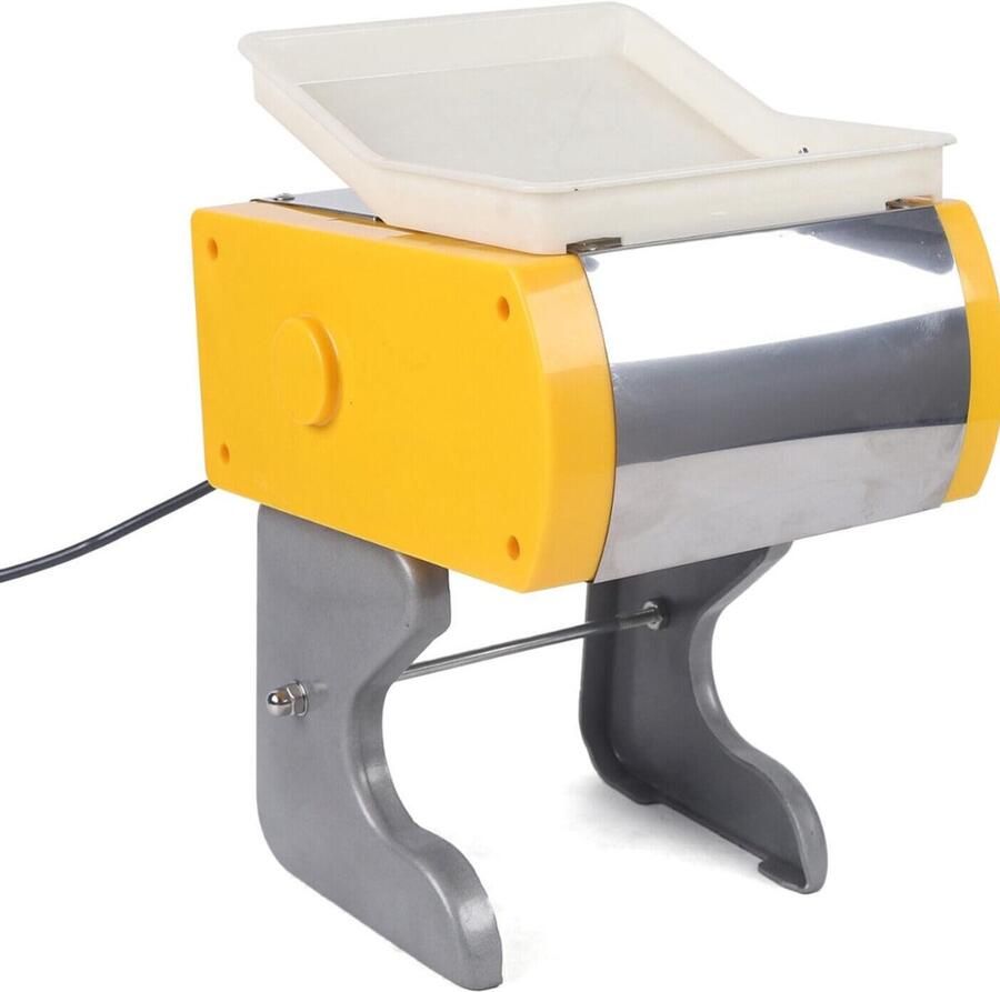 ZMR Vleessnijmachine Snijmachine Allessnijder Vlees Snijmachine voor Thuis Geel Zilver 20cm x 19cm x 38cm