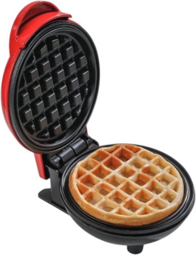 Zonder merk S&E Compacte Mini Wafelmaker – Voor Snel & Zoet Genot Rood