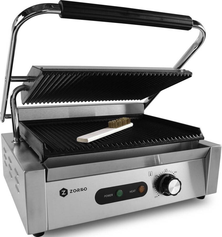Zorro Contactgrill ZGR 1 Tafelgrill Paninigrill Elektrische grill 350x235 mm