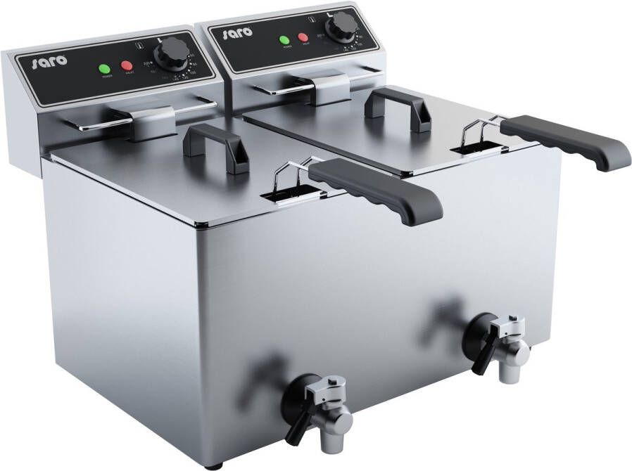 Zorro Gastro elektrische dubbele friteuse 2x 8 liter 2x 3000 watt