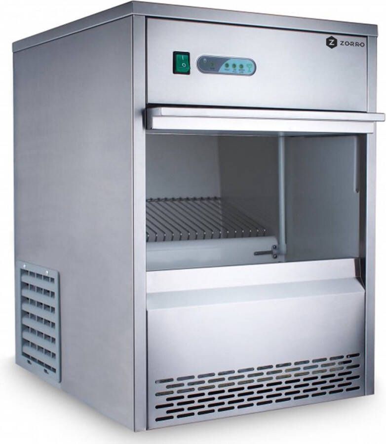 Zorro IJsmachine ZEB 25 ECO 25 kg 24u Professionele ijsblokjesmaker Inclusief accessoires