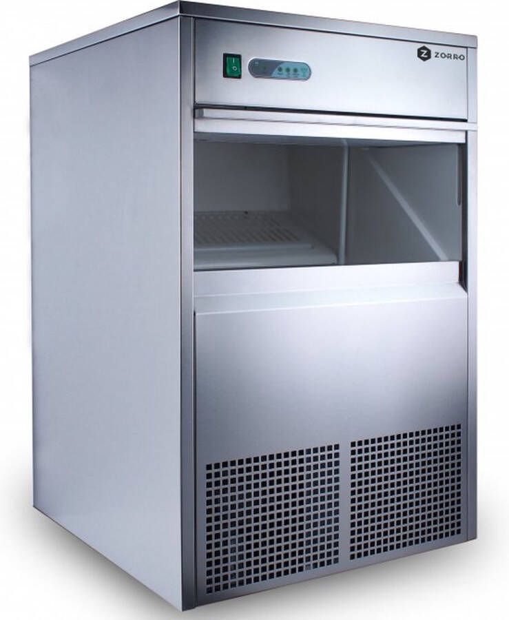 Zorro™ ZORRO IJsmachine ZEB 50 ECO 50 kg 24u Professionele ijsblokjesmaker Inclusief accessoires