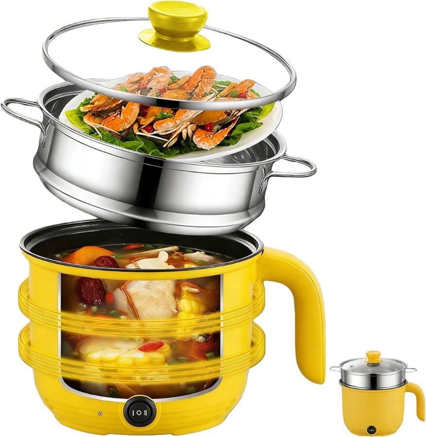 ZRNS Hotpot Elektrisch Chinese Fondue Koreaanse Grill Pan Snelkoker 1 5L