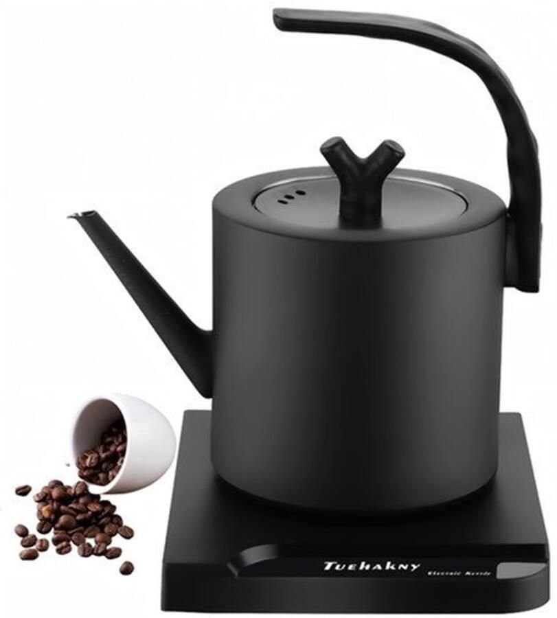 Zwanenhals Waterkoker 1 0 L 1000W 304 Roestvrij Staal Mat Zwart