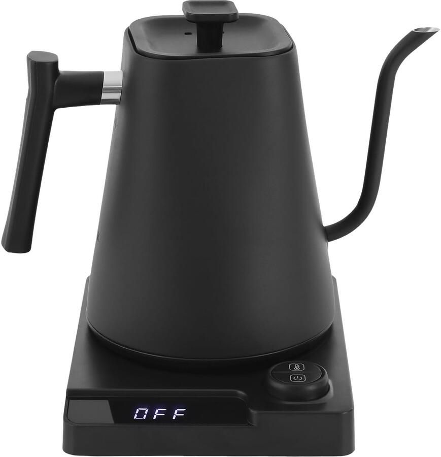 Zwanenhals Waterkoker 1200W Roestvrij Staal met LED-Display