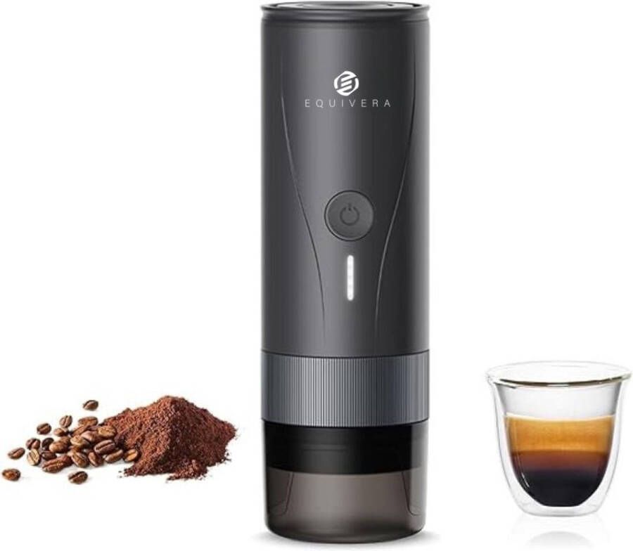 Zwart Equivera Draagbare Espressomachine Draagbare Espressomachine Elektrische Espressomachine Draadloze Espressomachine Mini Koffiezetapparaat Draagbare Koffiezetapparaat Makkelijk voor Onderweg