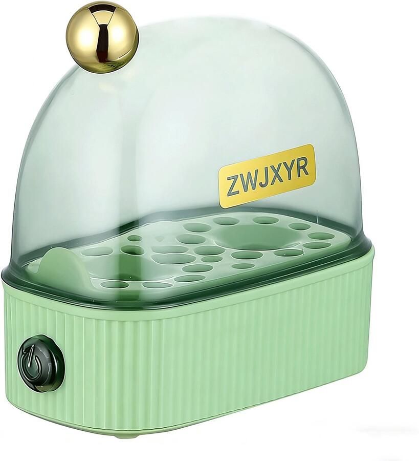 ZWJXYR Eierkoker Mini Elektrische Eierkoker electrisch Geschikt voor 2 eieren Snel Draagbaar & Automatische Uitschakeling Voor Keuken & Studentenkamer Groen