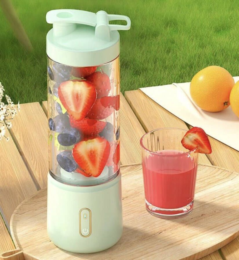 ZYLARO blender smoothie maker Draagbare Smoothie Maker To Go Draadloos mini blender Oplaadbare 500 ml groen
