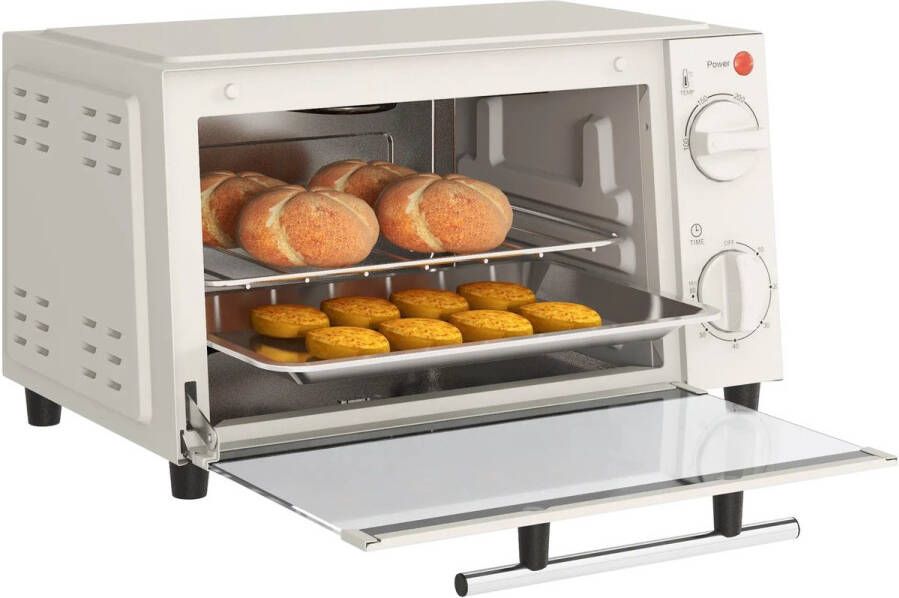 ZYLARO mini oven Vrijstaande Elektrische Oven 9L 750W Wit