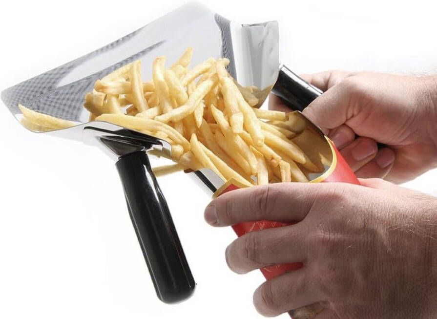 Zylo Frituurschep Schuimspaan Frietschep ZIlver 34cm x 19cm x 1cm