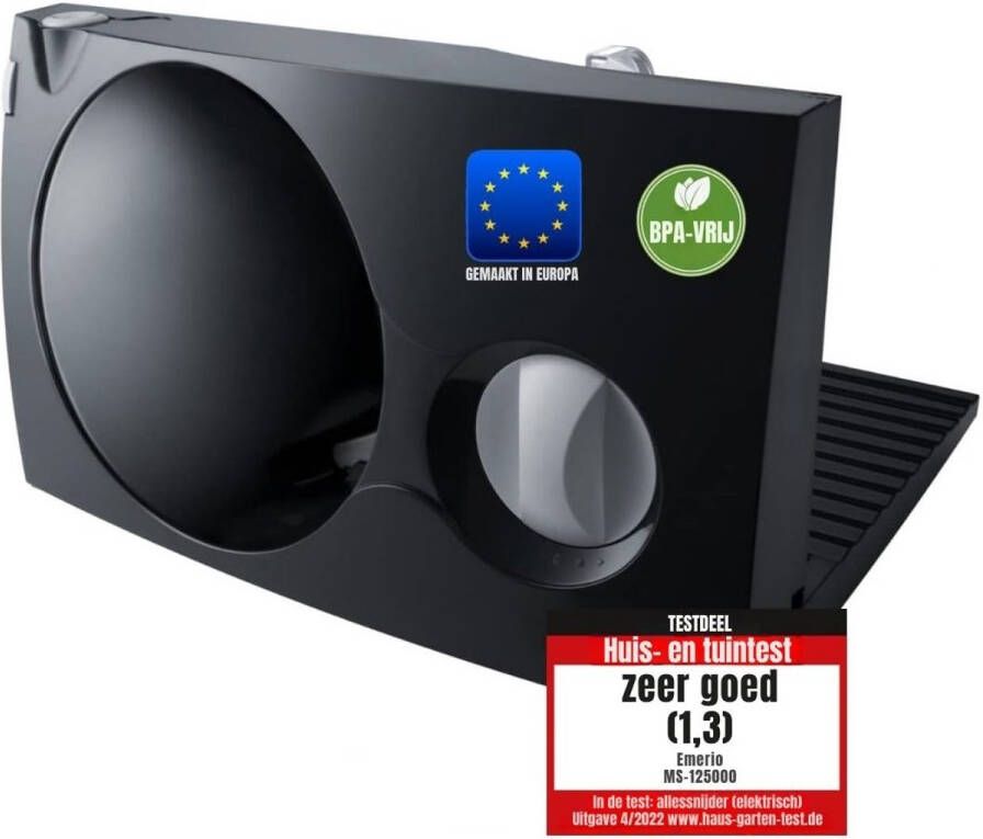 Zylo Vleessnijmachine Snijmachine Allessnijder -Vleessnijmachine Voor Thuis Instelbaar 0-17mm 33x20x25cm Zwart