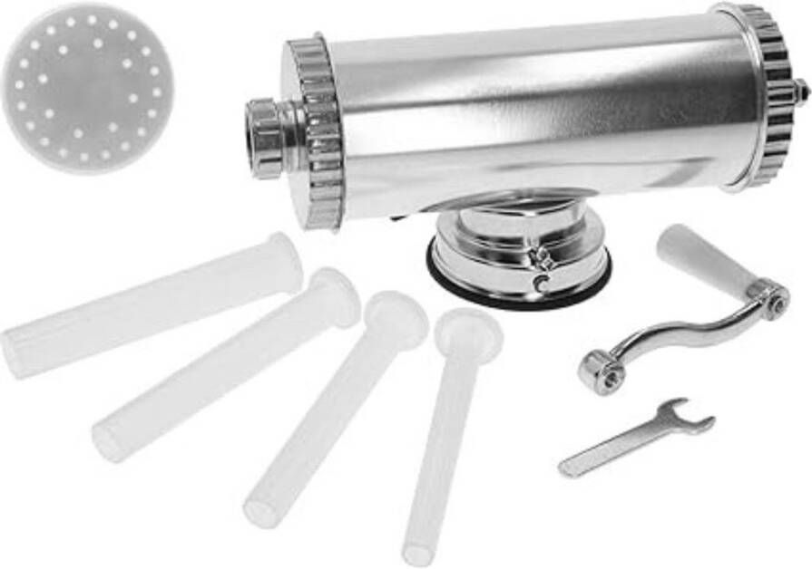 Zylo Worstenvuller Worstenmaker Worstmaker Worstmachine Worstenvul Machine 1 5kg 15x53x14cm Zilver