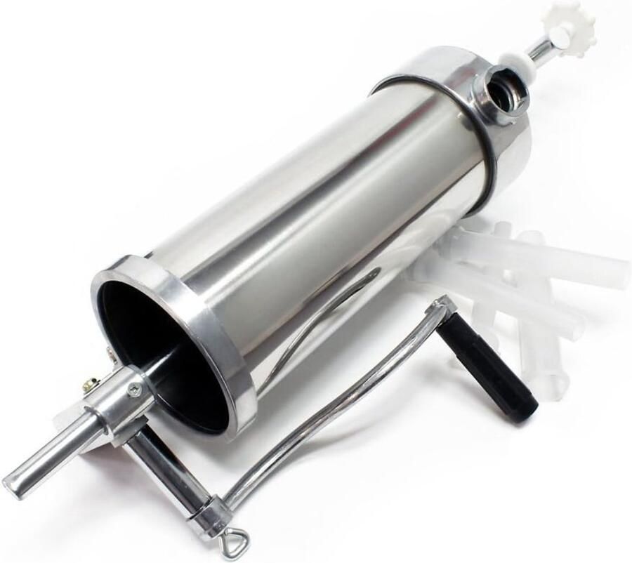 Zylo Worstenvuller Worstenmaker Worstmaker Worstmachine Worstenvul Machine 3 5L 63x12x12cm Zilver