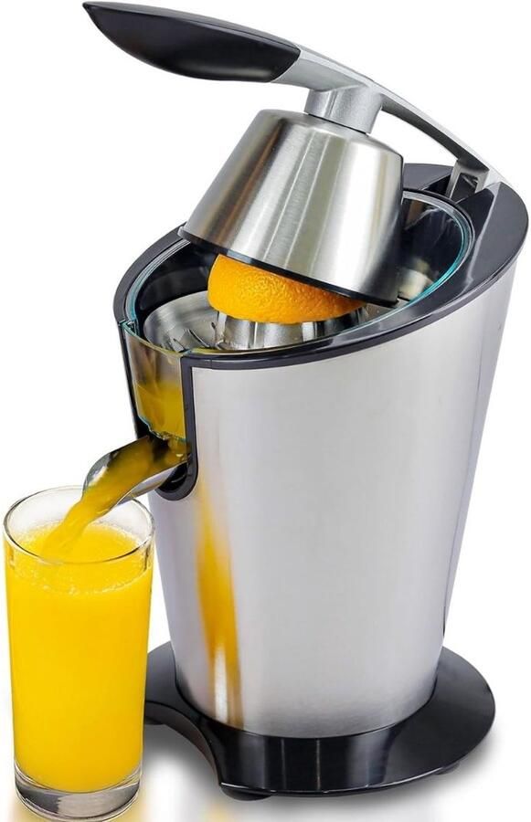Zyrex Citruspers electrisch Citruspers Sinaasappelpers Zilver ‎20cm x 20cm x 31cm