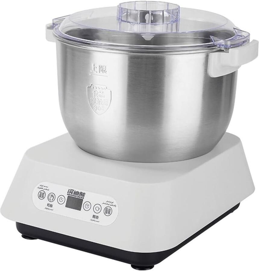 Zyrex Deegmachine Elektrische Deegmixer Keukenmixer 7L 25 tot 38 Graden- Wit 31cm x 26cm x 30cm