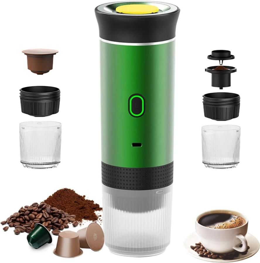 Zyrex Draagbare Koffiemachine Blender To Go Draagbare Blender Groen 9cm x 9cm x 27cm