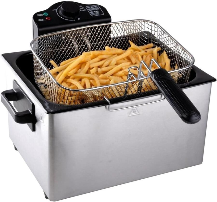 Nexvo Frituurpan 5 liter Frituurpan Zilver ‎35cm x 38cm x 25cm