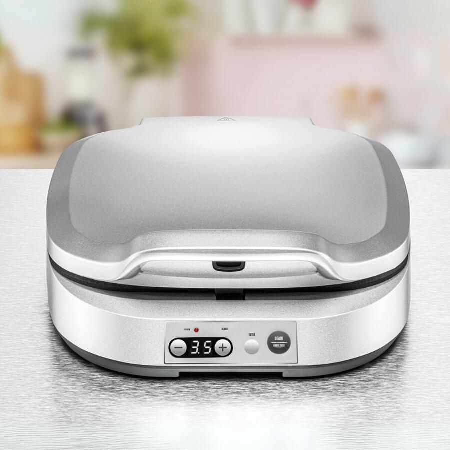 Zyrex Pannenkoekenmaker Pancake maker Pannenkoek Zilver 32cm x 37cm x 13cm