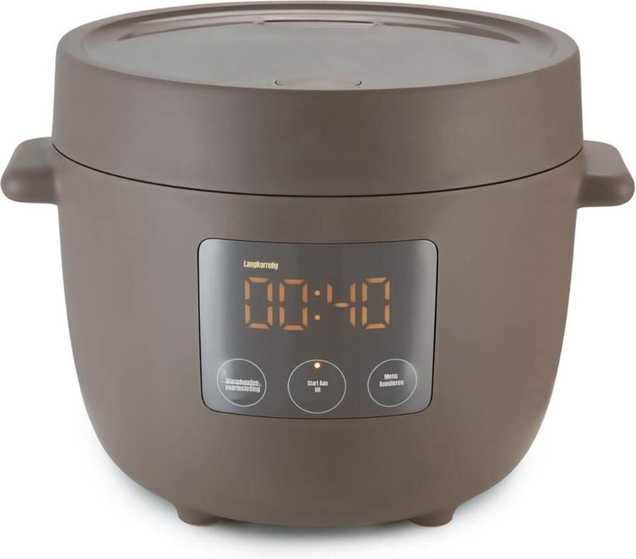 Zyrex Rijstkoker klein Rijstkoker Rijstkokers Kiezelgrijs ‎23cm x 26cm x 20cm