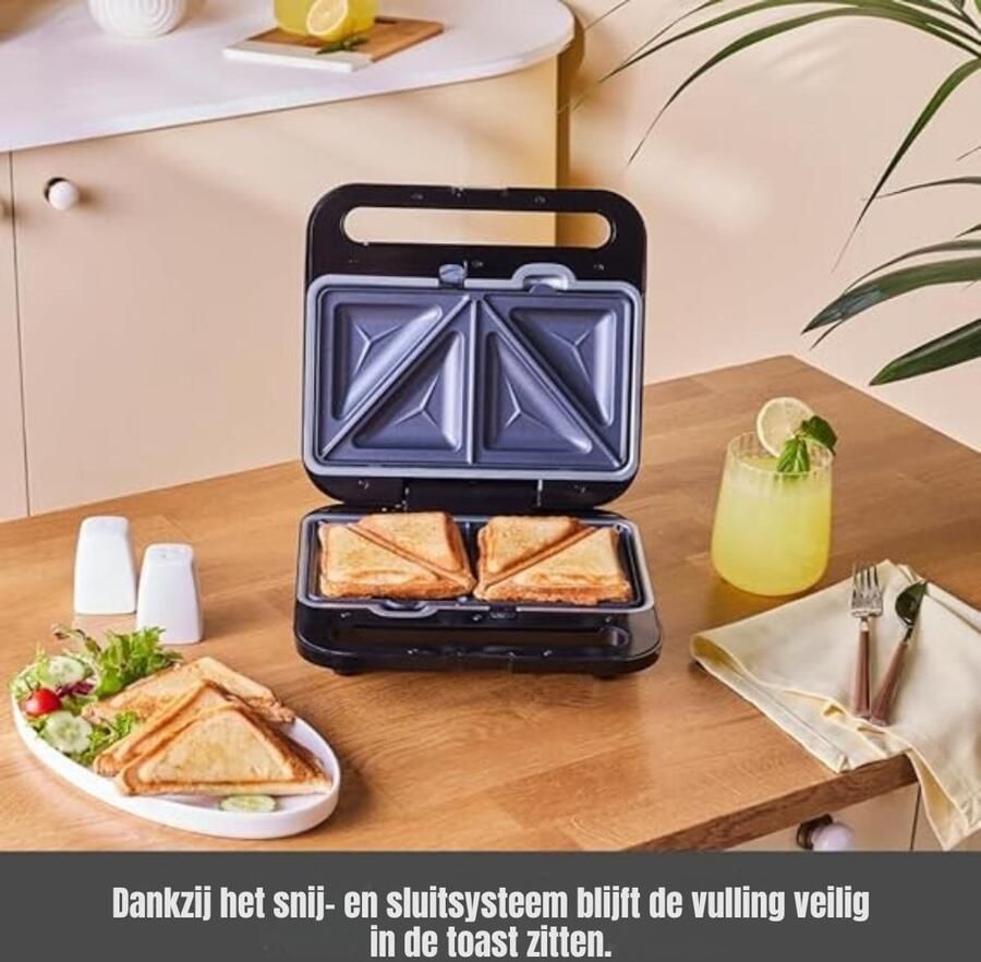Zyrex Wafelijzer Met Verwisselbare Platen Wafelijzer Tefal Wafelijzer Hartvorm Zwart 24cm x 25cm x 10cm