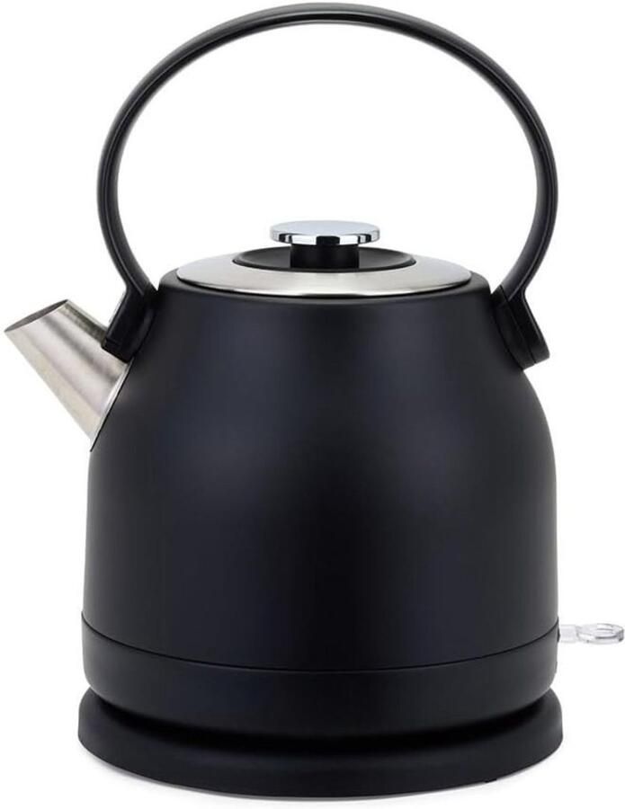 Zyrex Waterkoker Retro Vintage Waterkoker Elektrische Waterkoker Zwart 24cm x 18cm x 28cm