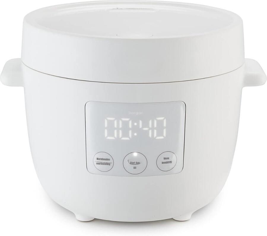 Zyrez Zyrex Rijstkoker klein Rijstkoker Rijstkokers Wit ‎27cm x 20cm x 24cm