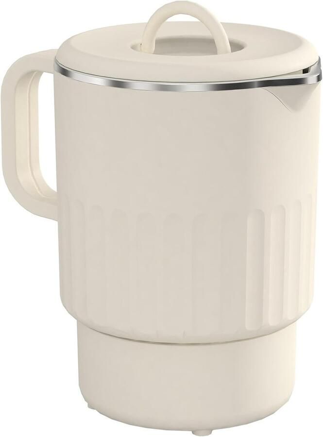 Zyronn Opvouwbare reiswaterkoker 1 liter opvouwbare waterkoker voor kamperen Snelkookapparaat voor picknick instantdranken en koffie