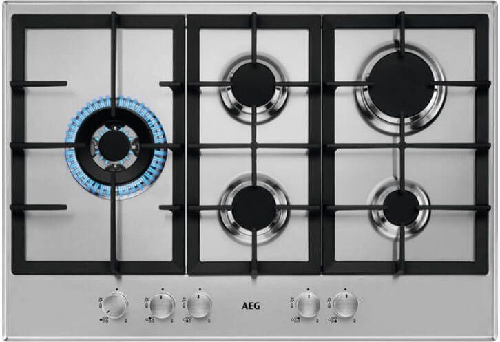 AEG HGB75500SM Slim Line Inbouw gaskookplaat