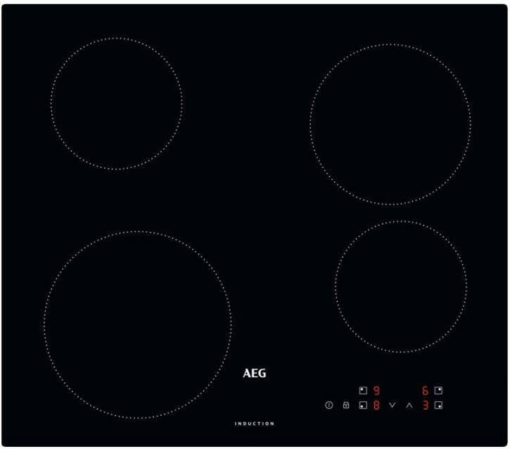 AEG IBE6420SCB Zwart Ingebouwd 60 cm Inductiekookplaat zones 4 zone(s)