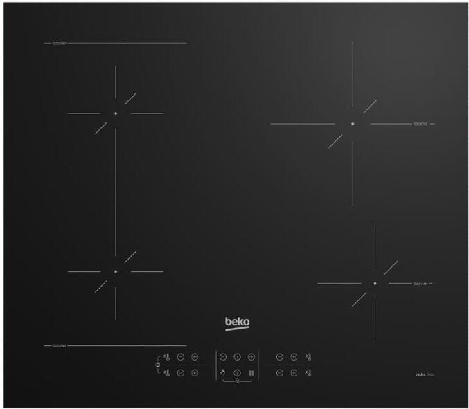 Beko HII64200SFMT kookplaat Zwart Ingebouwd 59 cm Inductiekookplaat zones 4 zone(s) - Foto 3