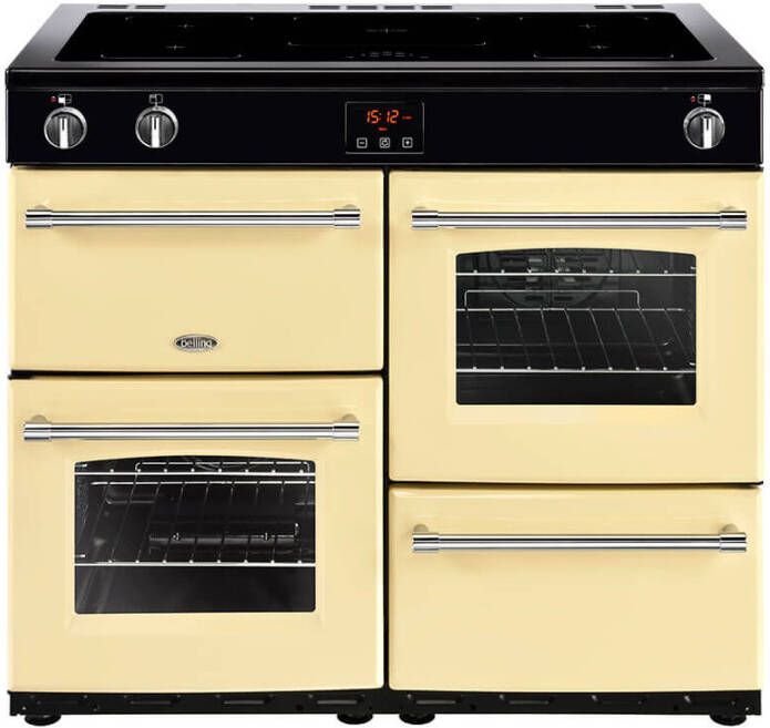Belling Farmhouse 100Ei Range cooker Zone van inductiekookplaat Crème