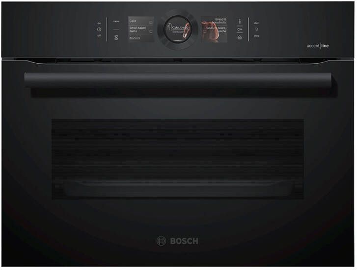 Bosch Serie 8 CSG856RC7 Middelmaat 47 l 30 250 °C Zwart Touch Voorkant - Foto 2
