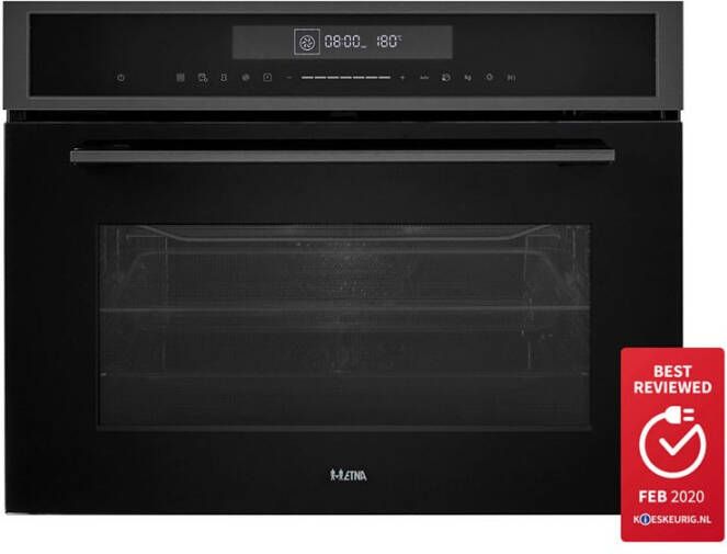 ETNA CM650Ti Inbouw Combi-Oven 50L Black Titanium Full Touch Control Turbo Hetelucht 13 Programma's LED Display 50 250°C