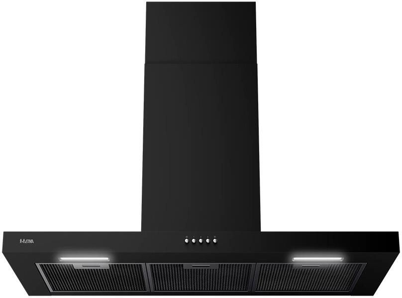 ETNA AB390ZT Blokmodel schouwkap 90 cm Matzwart A++ - Foto 2