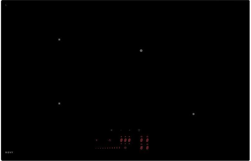 Novy 1724 Power inductie 4 zones 78 cm facet 5 mm | Inductiekookplaten | Keuken&Koken Kookplaten | 1724 - Foto 2