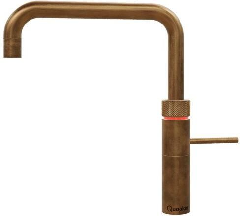 Quooker COMBI Fusion Square messing patina