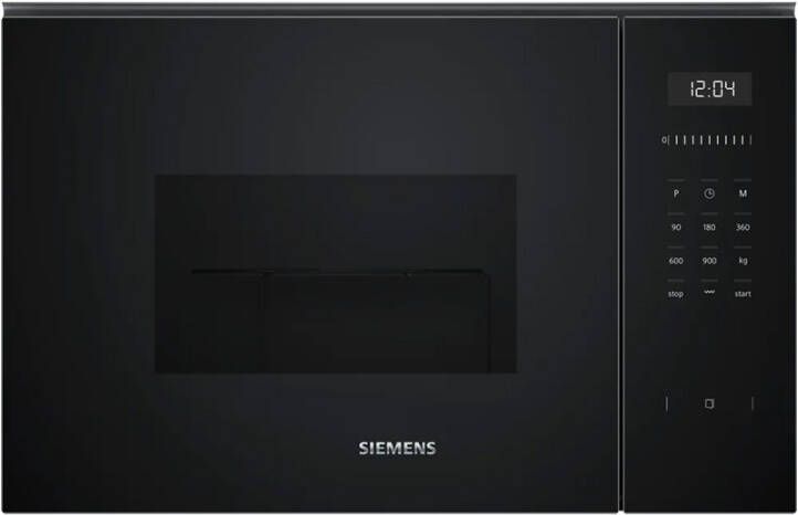 Siemens BE555LMB1 iQ500 Inbouwmagnetron 59x38 cm 25 l Zwart Eenvoudig te reinigen met hydrolyse