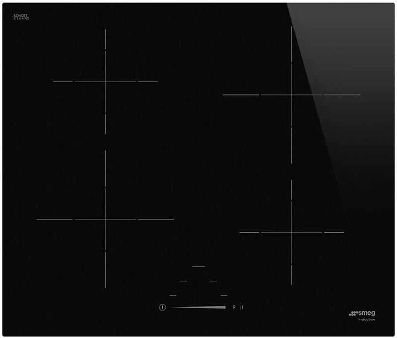 Smeg SI4642D Inductiekookplaat 60 cm Zwart Glas 4 Kookzones Touch Slider Boosterfunctie Inbouw