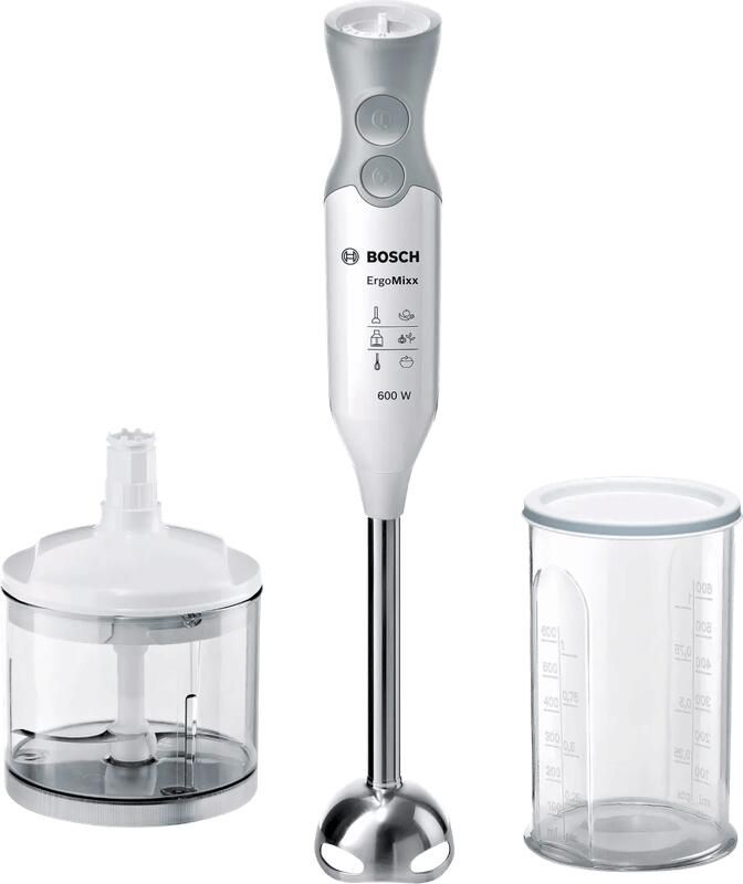 Bosch MSM66120 ErgoMixx Staafmixer 600W Inclusief maatbeker en Hakmolen Wit - Foto 2