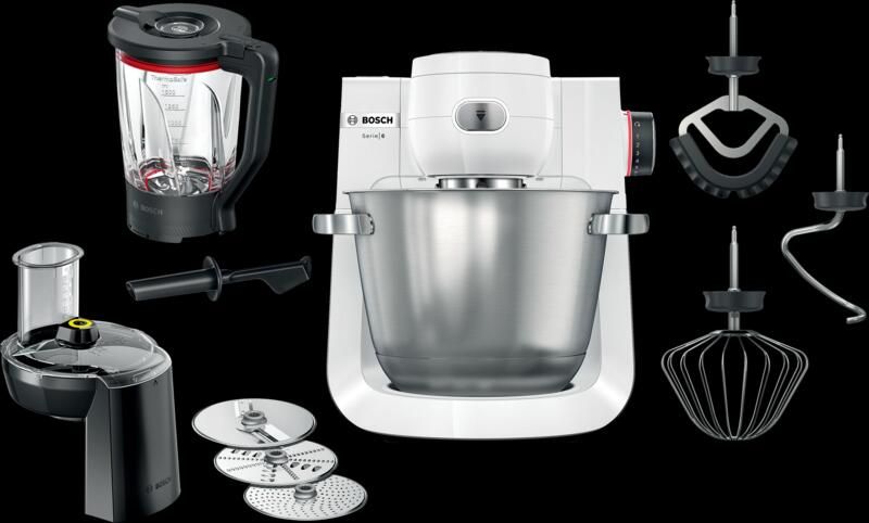 Bosch MUM Serie 6 MUMS6EW22 Keukenmachine 1600W 5 5L Wit RVS - Foto 2