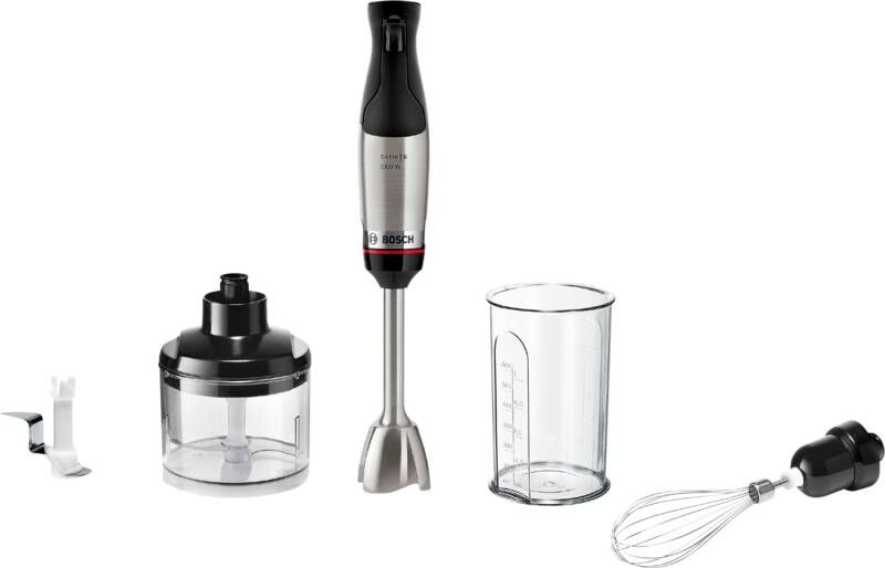 Bosch MSM6M622 ErgoMaster Serie 6 Staafmixer set 1000W Inclusief maatbeker garde hakmolen & ijscrusher