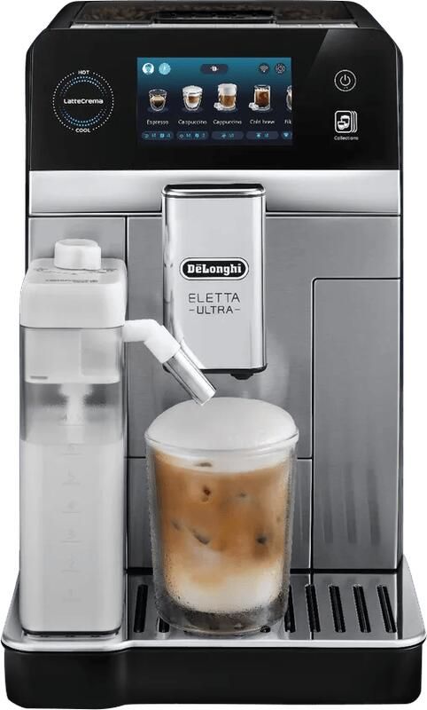 De Longhi Eletta Ultra volautomatische espressomachine met 50 recepten LatteCrema Hot & Cool en Silent Technology Metaal ECAM470.85.MB - Foto 2