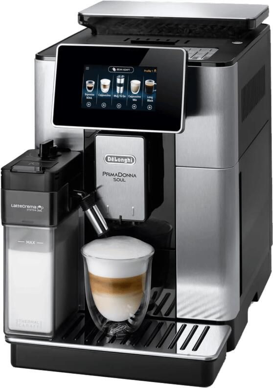 De'Longhi Volautomatisch koffiezetapparaat PrimaDonna Soul ECAM610.75.MB Met koffiekanfunctie Incl. koffiekan Bean Adapt Technology roestvrij staal schijfmolen - Foto 2