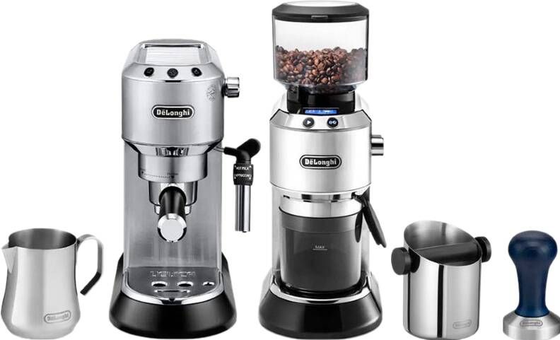 De'Longhi Barista Pack Dedica Style EC685.M en Koffiemolen KG521 Inclusief melkkan tamper en uitklopbak - Foto 2