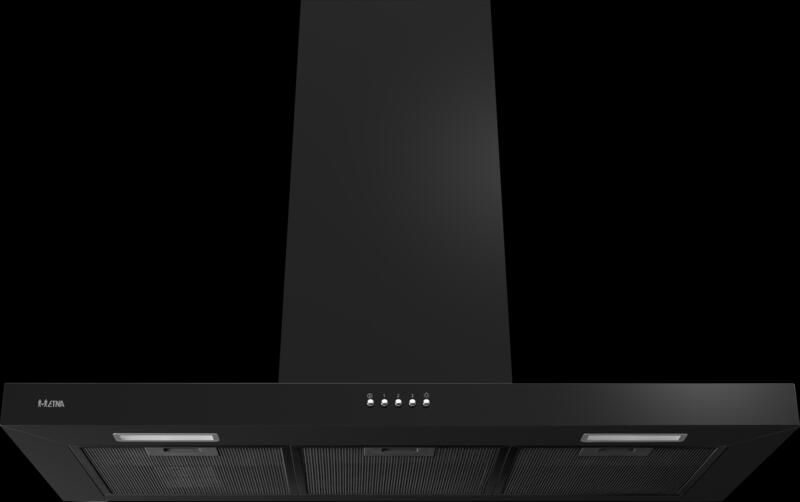 ETNA AB390ZT Blokmodel schouwkap 90 cm Matzwart A++ - Foto 3