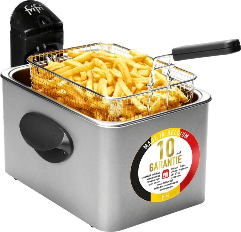 FriFri Expert Duofil F1948DUO Frituurpan 4 5L 3200W DUOFIL Anti-Geur-Vet Filter Voor max 1.5 kg Friet Koude Zone Made in Belgium