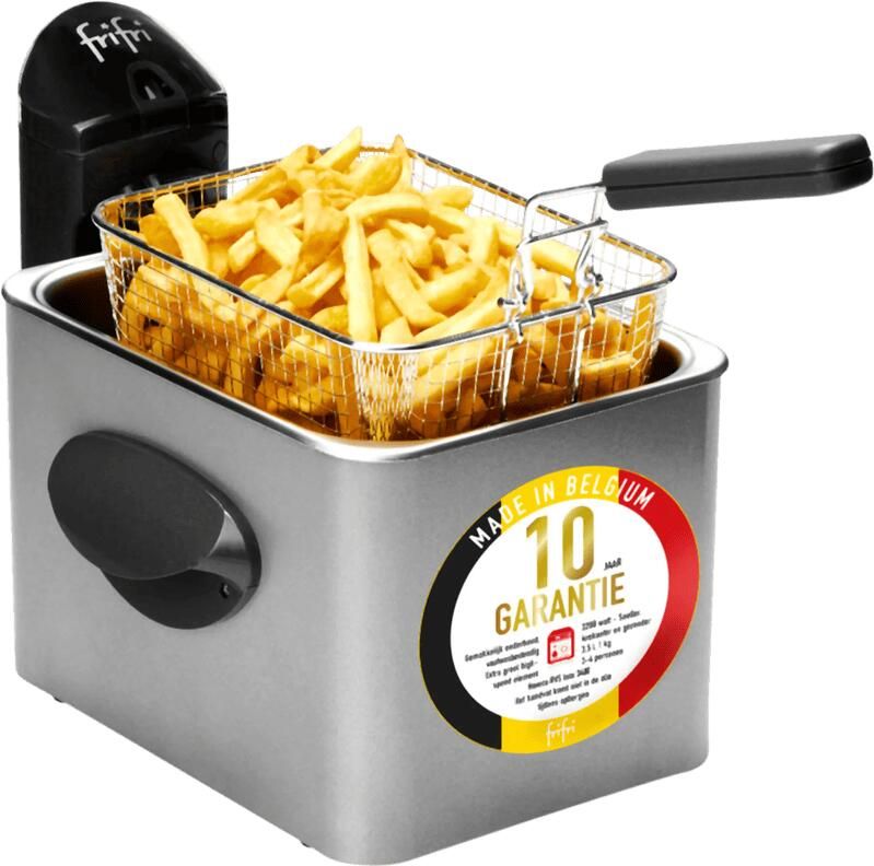 FriFri Expert F3532 Frituurpan 3.5L 3200W Koude Zone Technologie RVS Kuip Voor max 1.5 kg Friet 10 Jaar Garantie Antraciet Made in België
