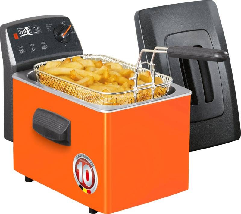 Fritel Turbo SF 4152 Oranje frituurpan friteuse 3l + 2200W ook voor vast vet - Foto 1